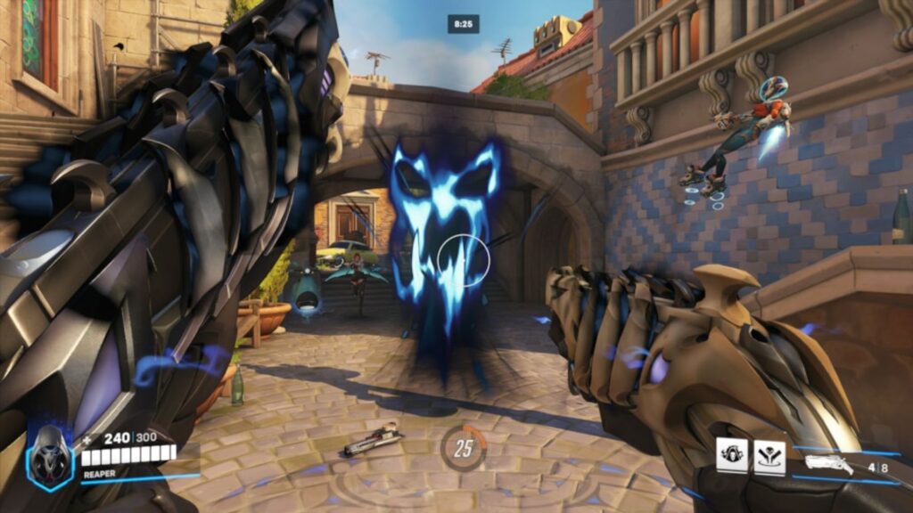 Reaper's mythic Steel Death weapon skin in Overwatch 2