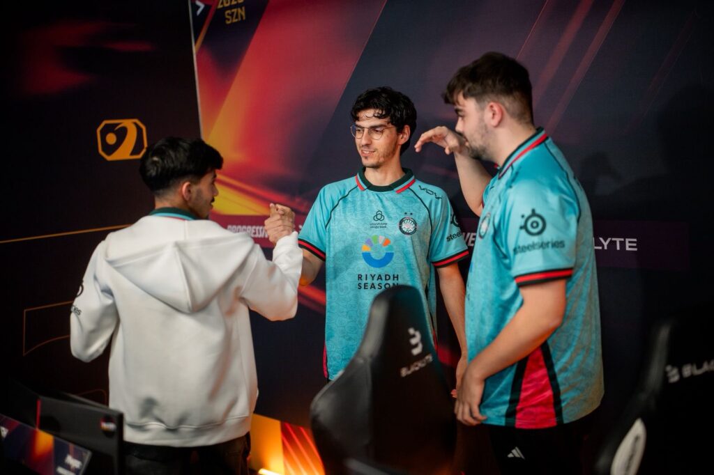 The Rocket League players from the team Twisted Minds during the esports event the RLCS 2025 Raleigh Major: a photo.