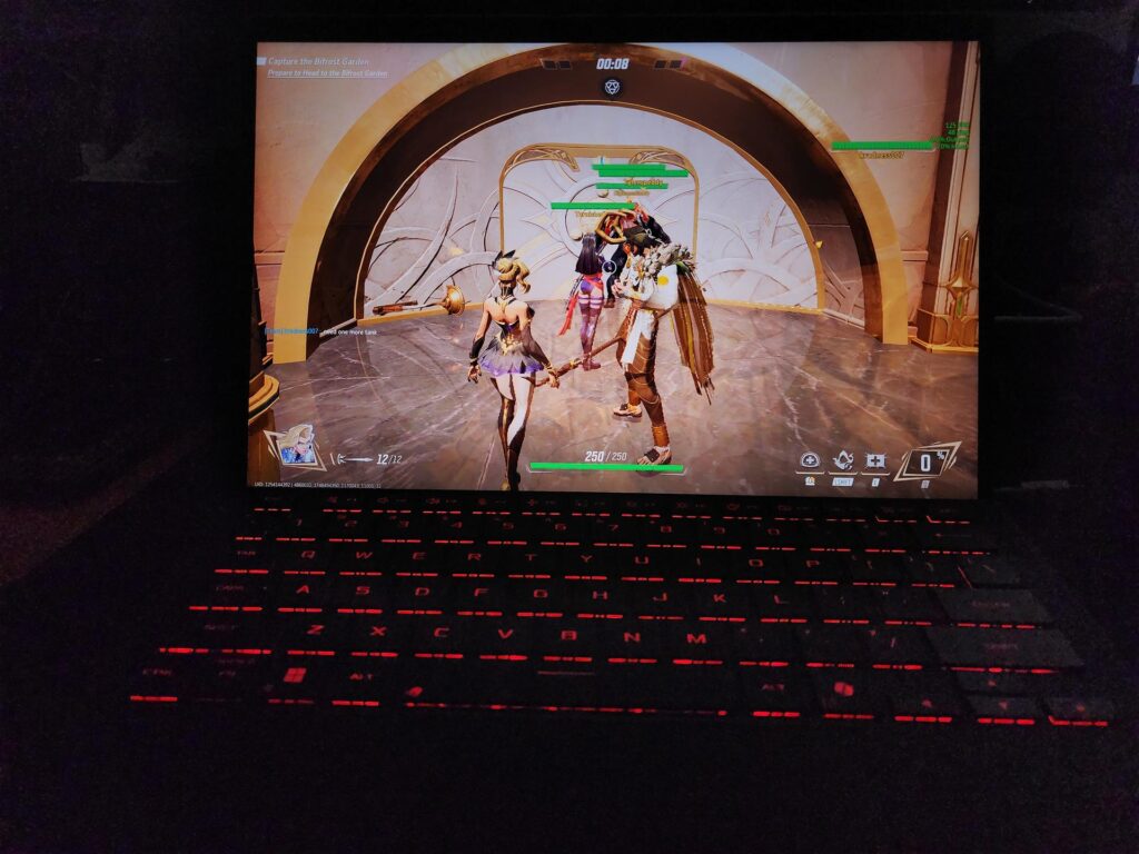 Running Marvel Rivals was not an issue for the ROG Flow Z13 (Photo via esports.gg)