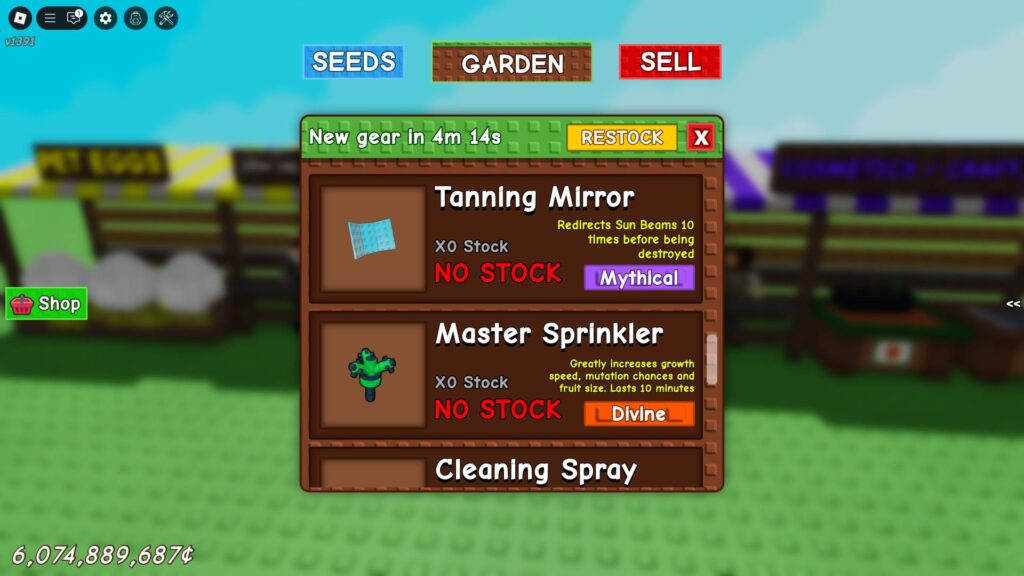 Tanning Mirror in Grow a Garden