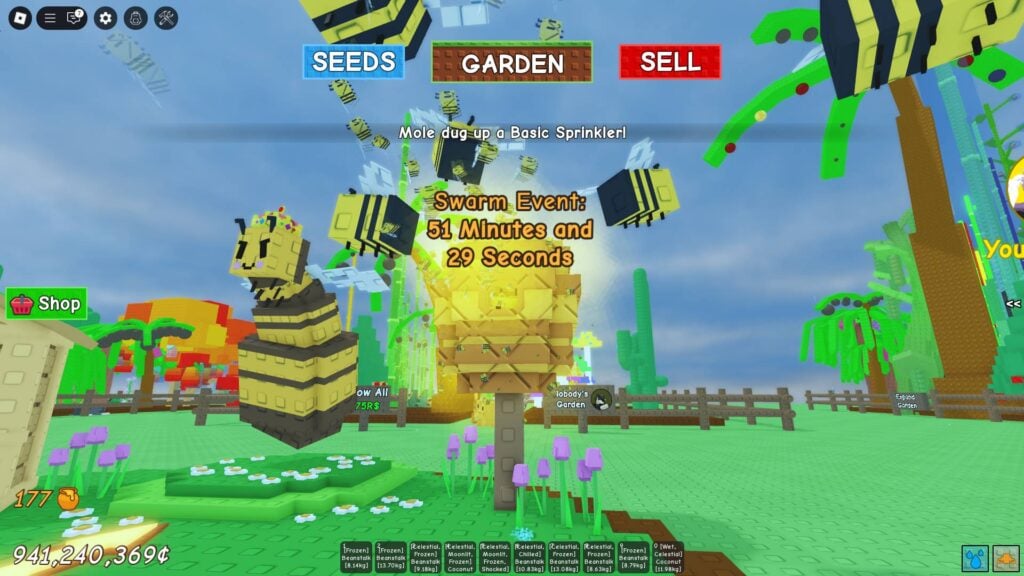 The Swarm Event in Grow a Garden