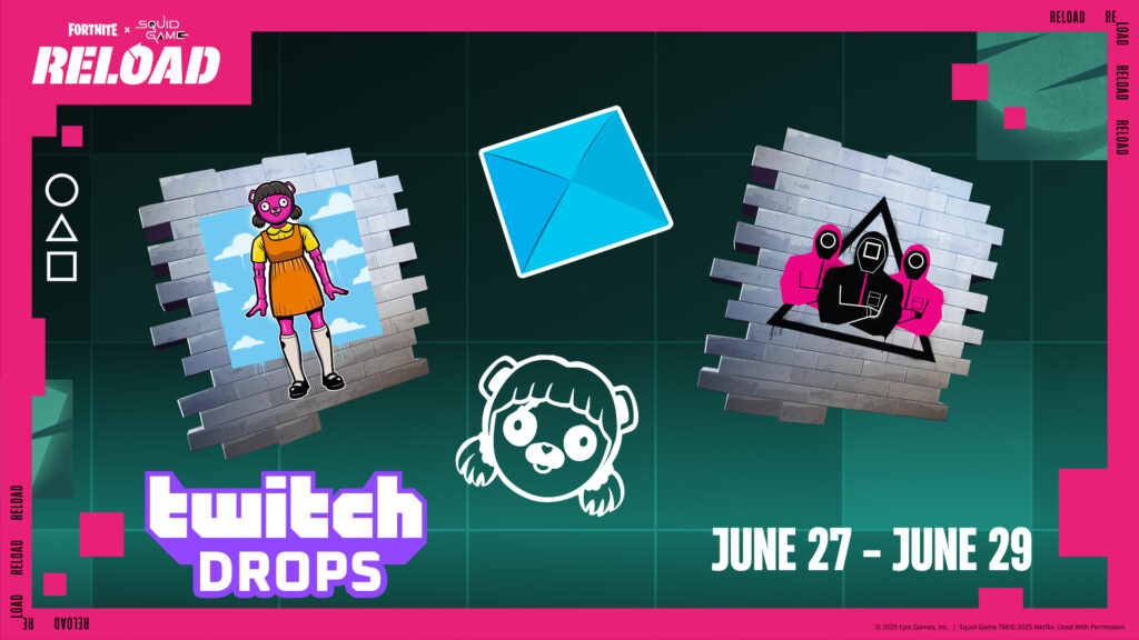 Fortnite x Squid Game Twitch Drops arrive June 27: Here’s how to get them