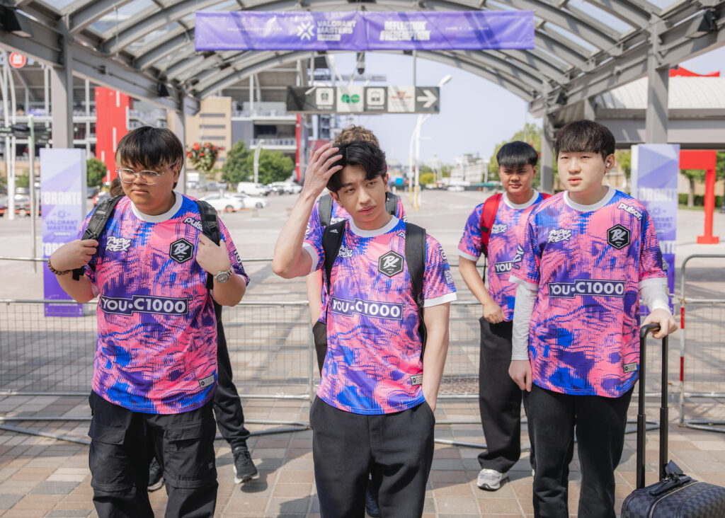 It’s a photo of the esports team Paper Rex during the tournament VALORANT Masters Toronto 2025.
