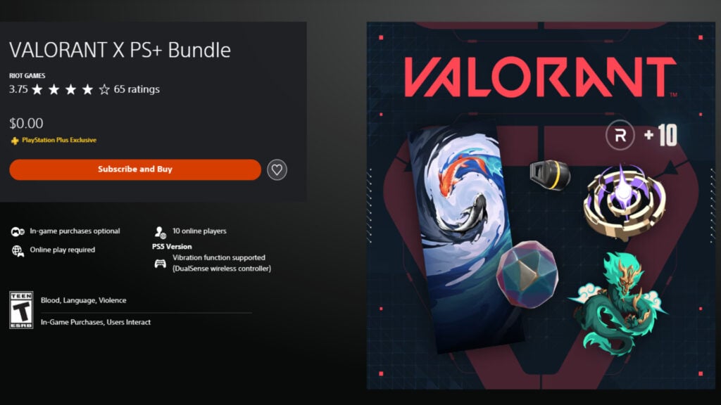 VALORANT X PS+ Bundle