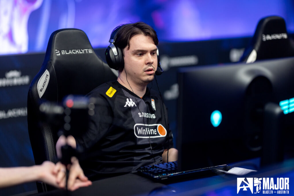 It’s a photo of the Counter-Strike 2 esports players from the team Virtus.pro during the tournament BLAST.tv Austin Major 2025.