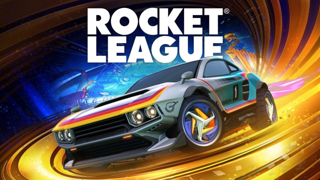 The image shows a new car that comes to Rocket League with Season 19: the Xentari muscle car.