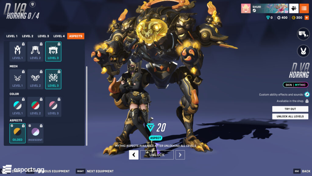 D.Va Gilded Aspect