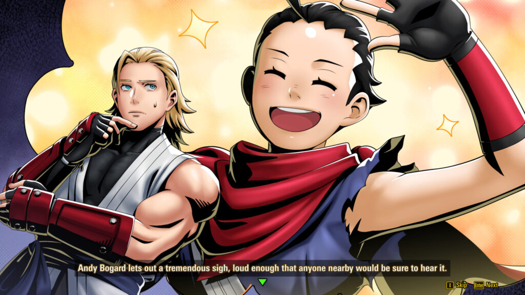 Andy Bogard and Hokutomaru in FATAL FURY City of the Wolves