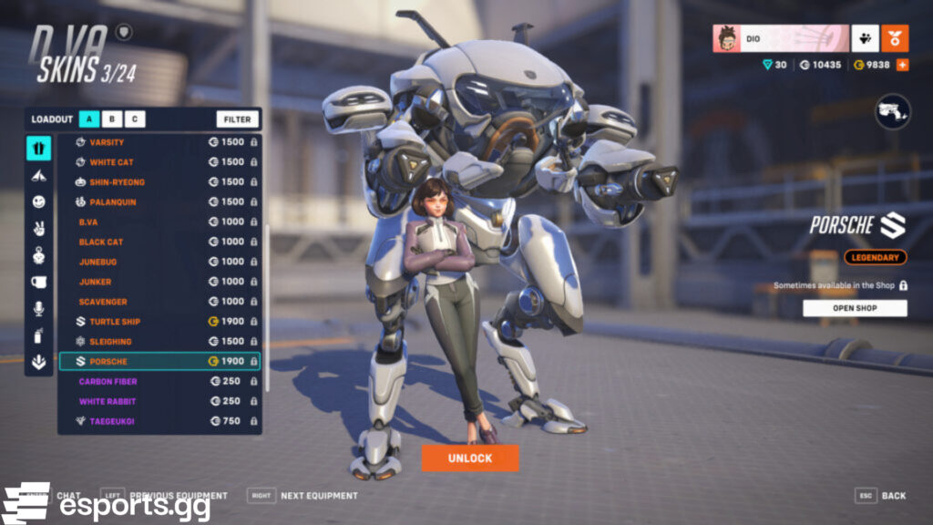 D.Va's Porsche skin 