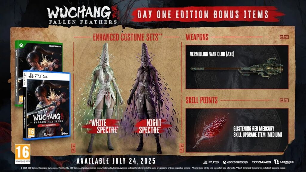Wuchang: Fallen Feathers pre-order bonuses
