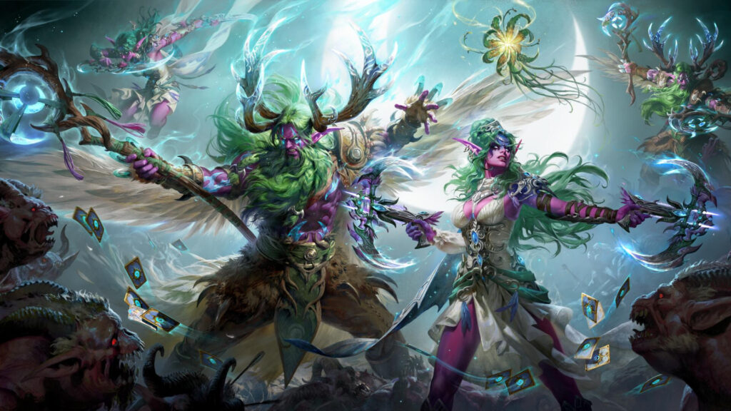 Artwork of Malfurion and Tyrande