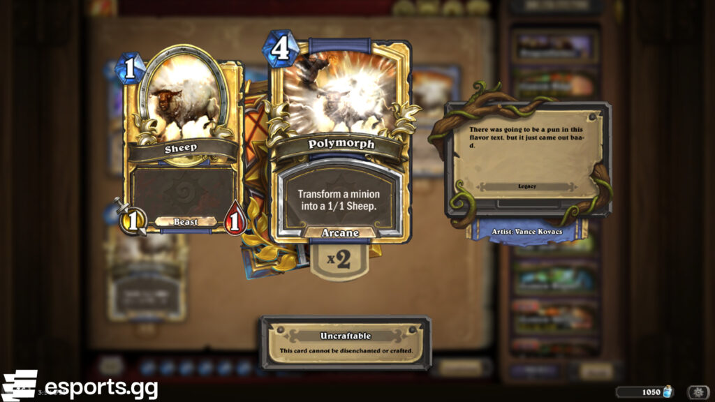 The Polymorph card in Diablo Immortal is inspired by Hearthstone, which is inspired by World of Warcraft