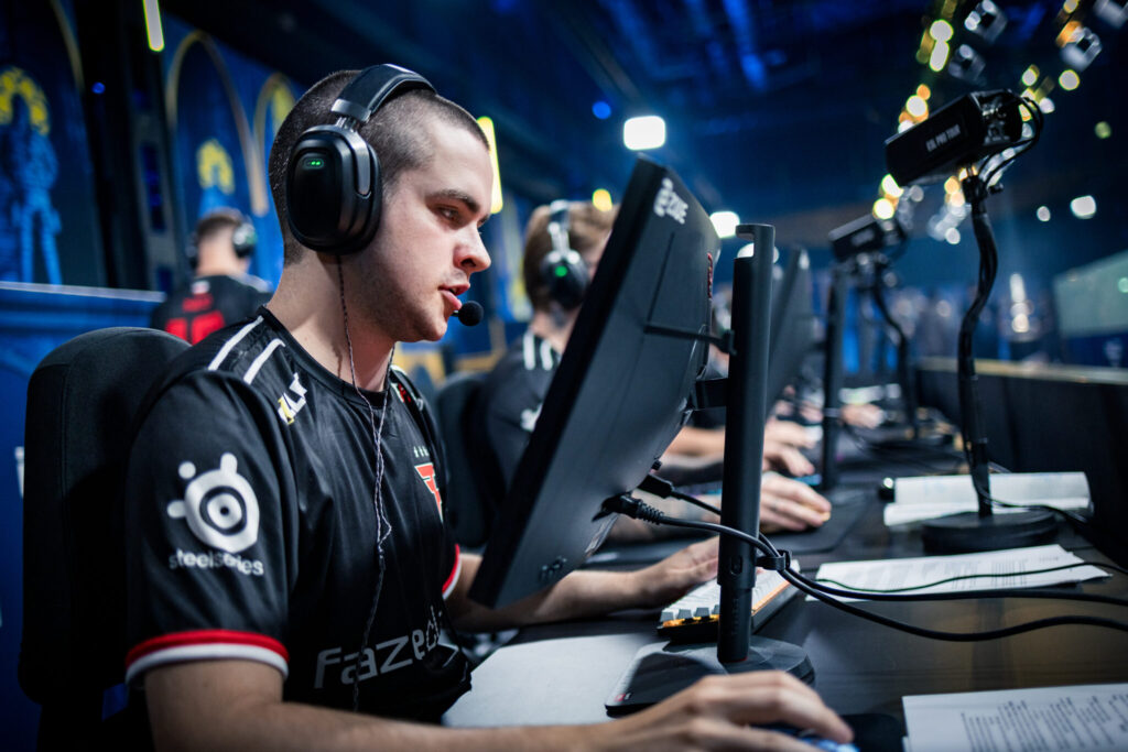 It’s a photo of the CS2 esports player broky from the team FaZe Clan at the esports event IEM Cologne 2025.