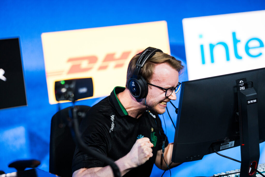 It’s a photo of the CS2 esports player TeSeS from Team Falcons at the event IEM Dallas 2025.