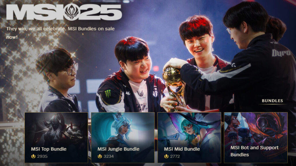 MSI 2025 skins bundles