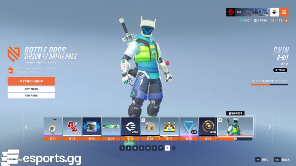 The Overwatch 2 Battle Pass goes up to tier 80 before the prestige tiers that end at 200