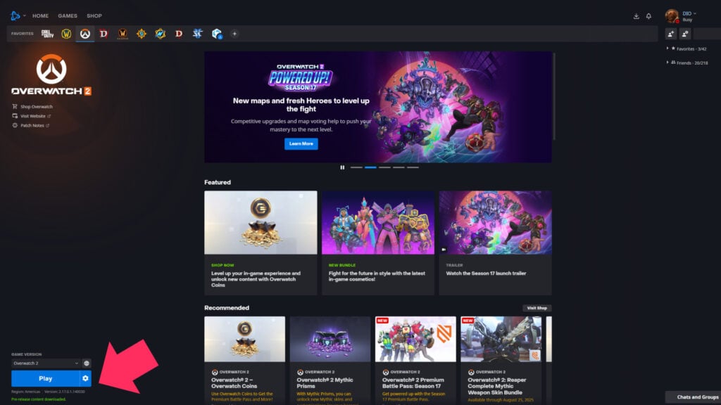 How to pre-download the Overwatch 2 Season 17 mid-season update