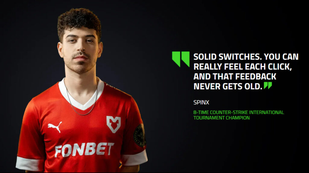 Spinx on the Razer DeathAdder V4 