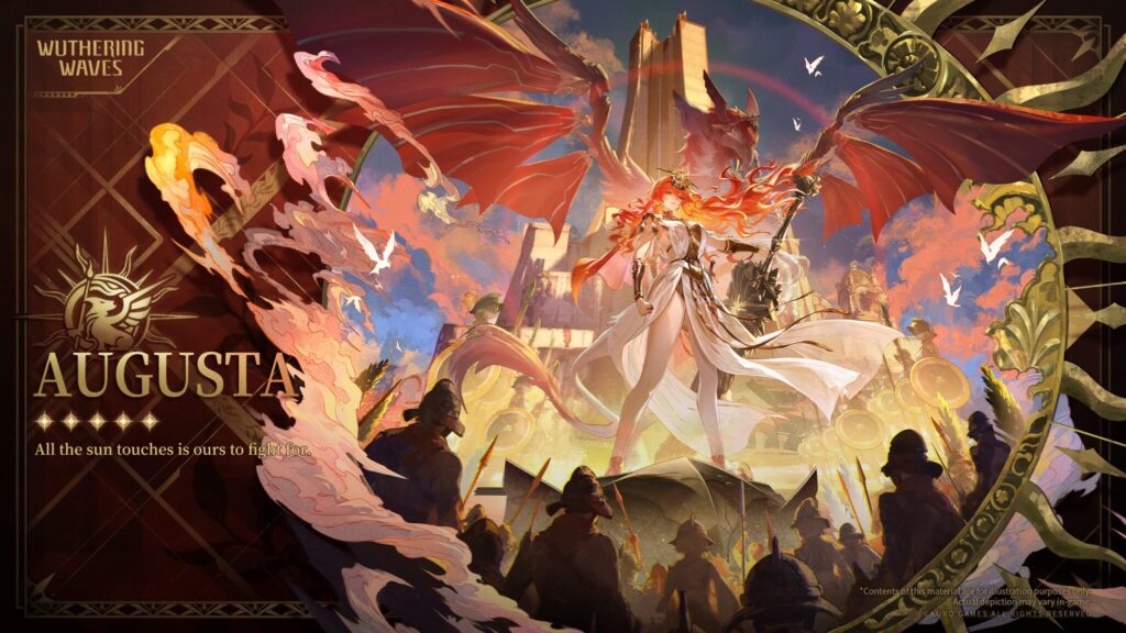 It’s an art poster for Augusta in Wuthering Waves: she is a new 5-star Resonator (character), coming to WuWa 2.6.