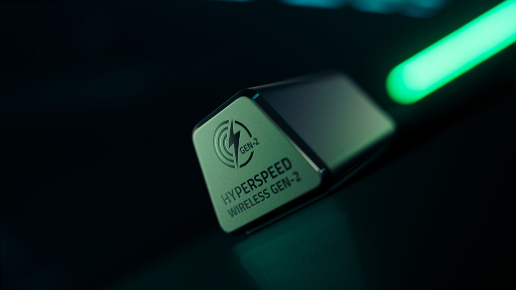 The Razer HyperSpeed Wireless Gen-2 feature provides ultra-low latency 