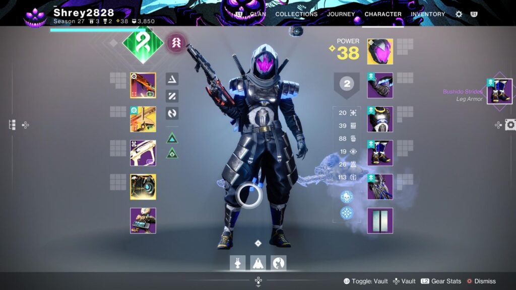 How to get Samurai Bushido armor in Destiny 2