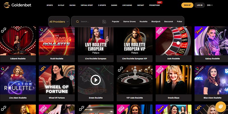 Goldenbet Casino SE - Live Casino