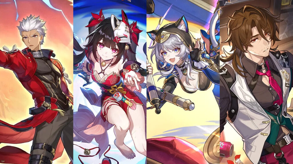 Archer's premium team in HSR (Graphic by esports.gg)