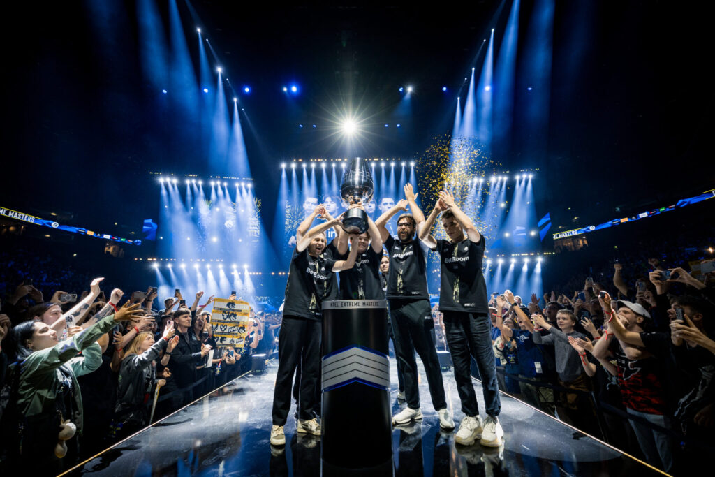 It’s a photo of the Counter-Strike 2 esports players from Team Secret at the tournament IEM Cologne 2025.