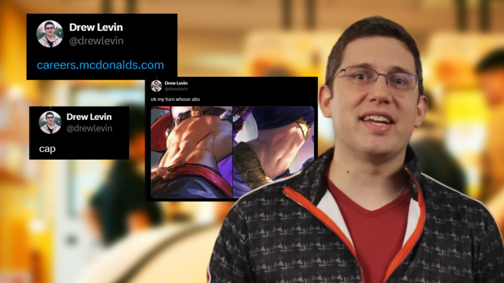 Drew Levin, the Rioter cooking League of Legends players online