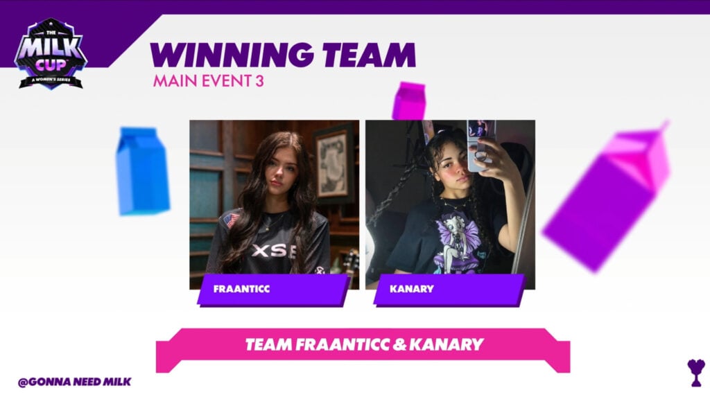 Fraanticc and Kanary win The Milk Cup 2025 Series 3: They’ve done it again!