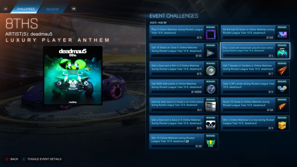 deadmau5 rocket league jam track