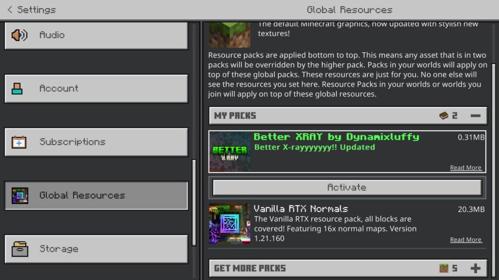 How to download and install X-ray in Bedrock Edition