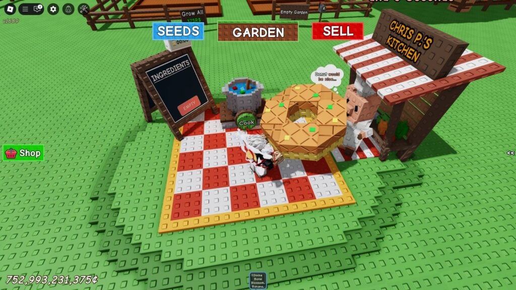 Giving Chris P a huge donut