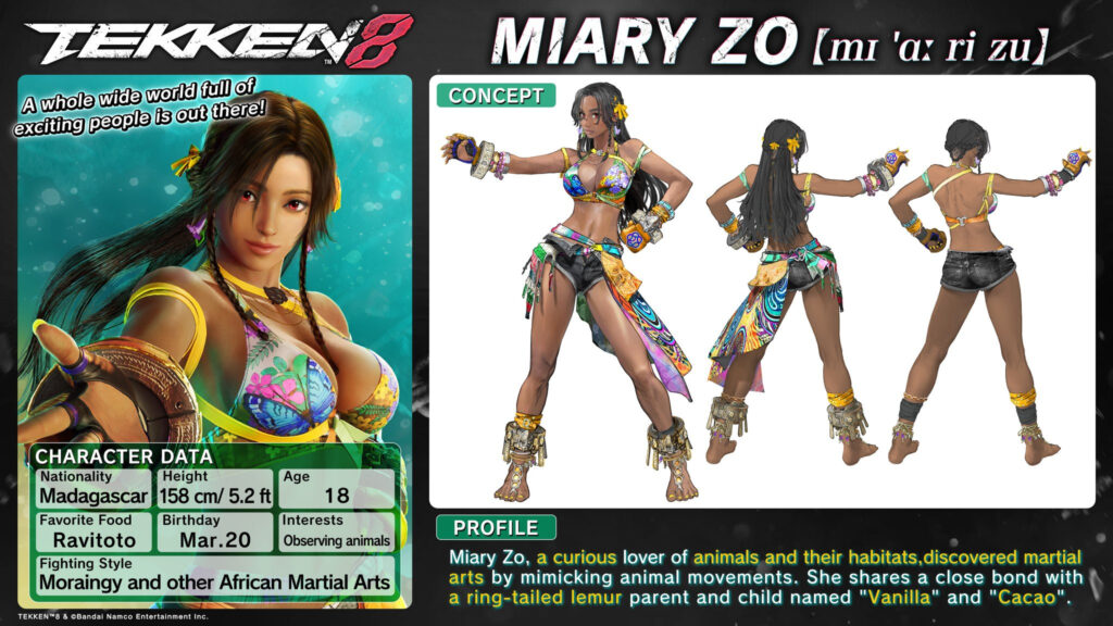 Miary Zo concept art and in-game comparison