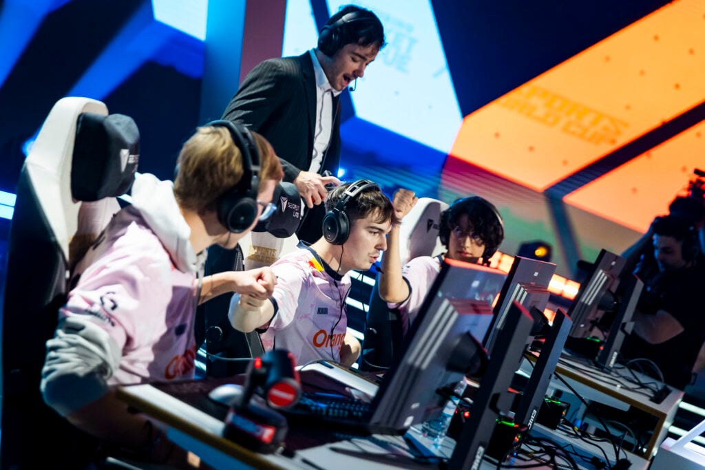 It’s a photo of the Rocket League players from Karmine Corp at the event EWC 2025.