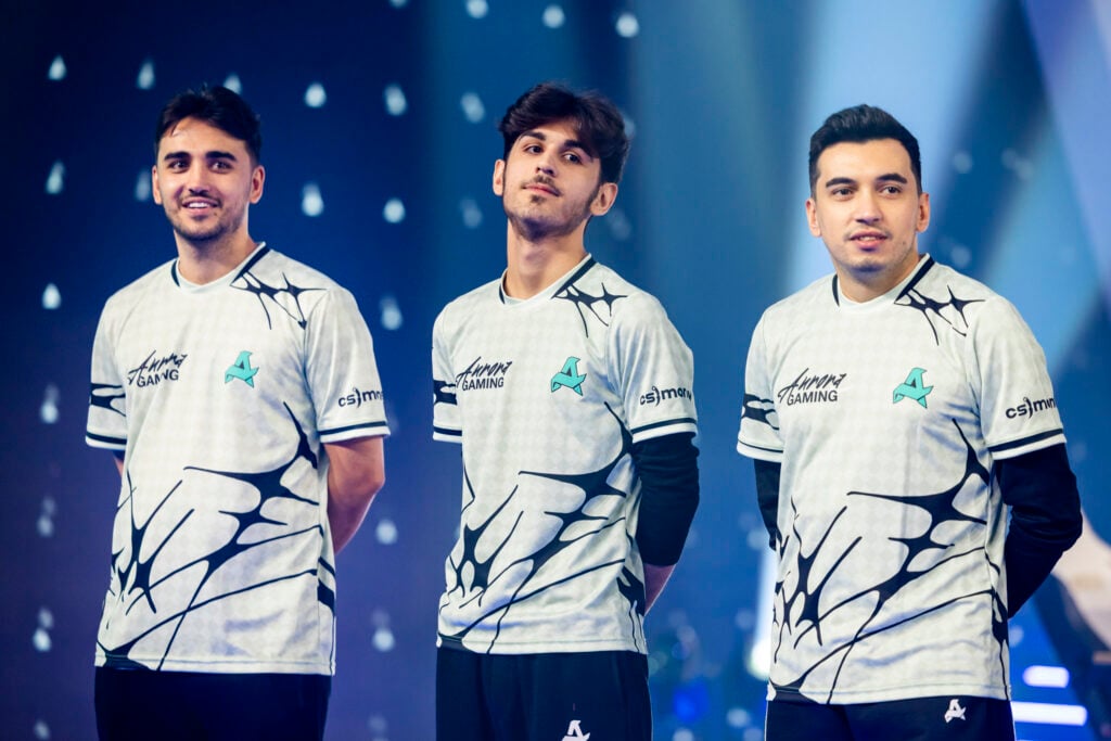 It’s a photo of the CS2 team Aurora Gaming at the Counter-Strike 2 Esports World Cup.