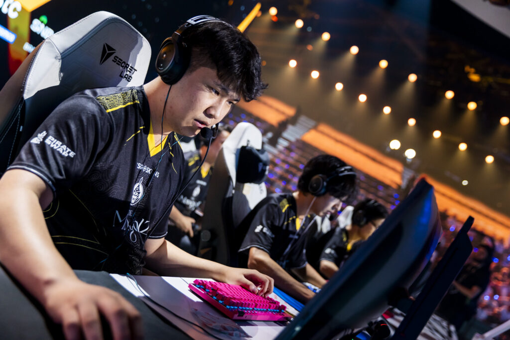 It’s a photo of the CS2 team The MongolZ at the Counter-Strike 2 Esports World Cup.