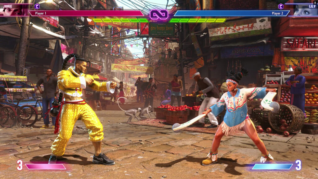 It’s a screenshot from the fighting game Street Fighter 6: a match between Jamie and Lily. These characters represent the C tier in a competitive SF6 tier list.