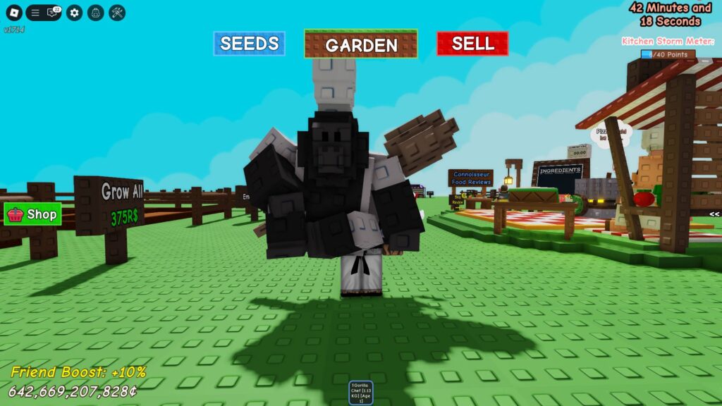 The Legendary Gorilla Chef pet in Grow a Garden