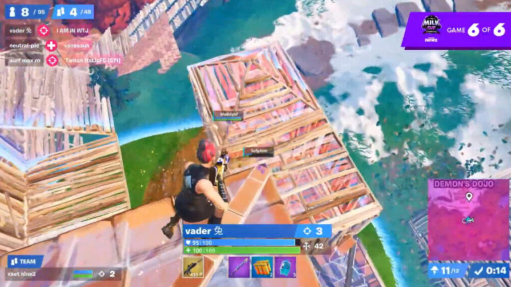 The Milk Cup Qualifier 1 Main Event screenshot featuring Vade