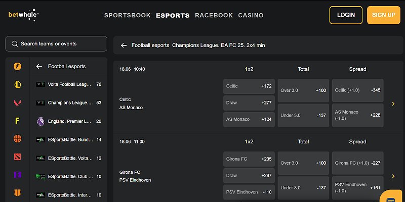 BetWhale Sports US - FIFA