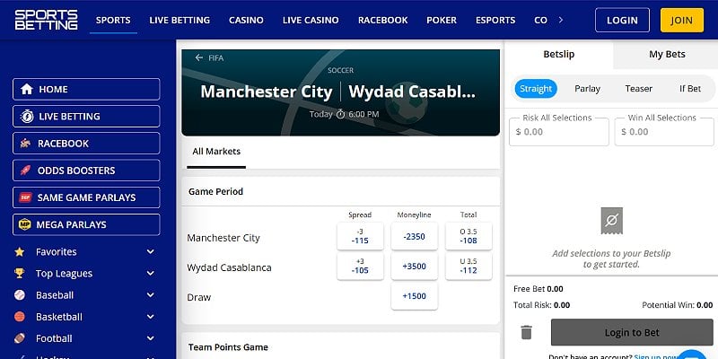 SportsBetting Sports US – FIFA