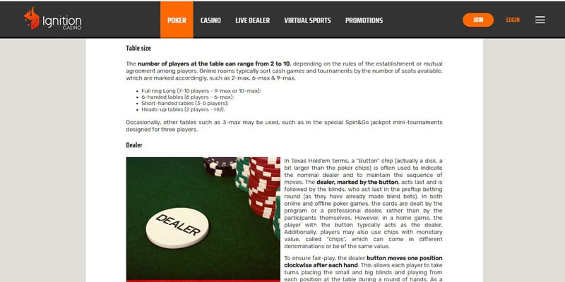 Ignition Texas Hold’em