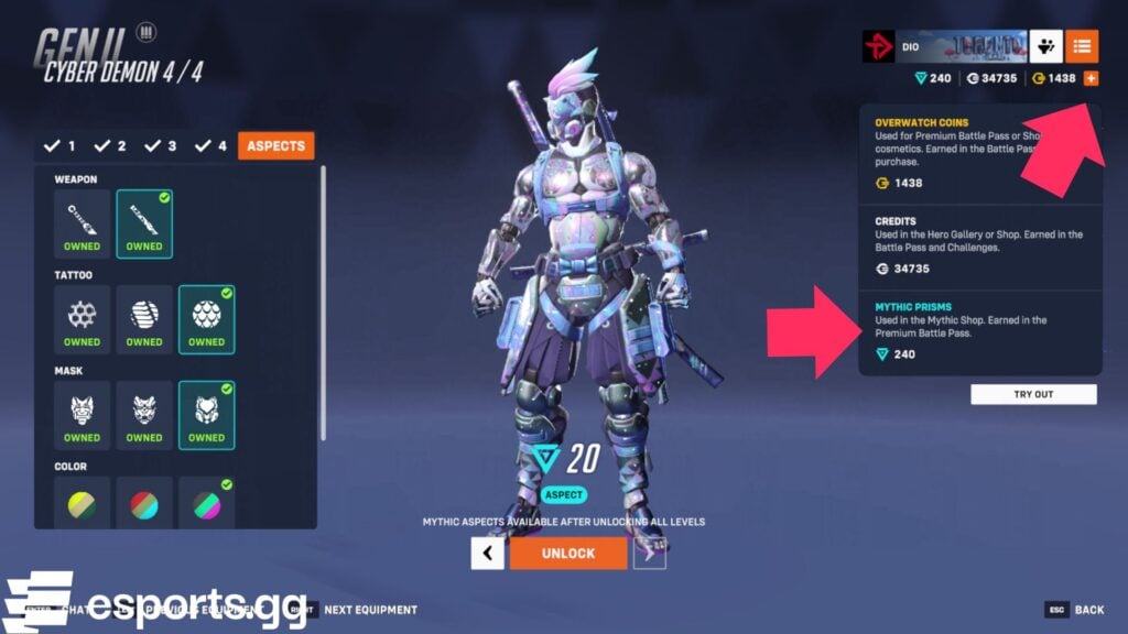 Where to buy Mythic Prisms in Overwatch 2 