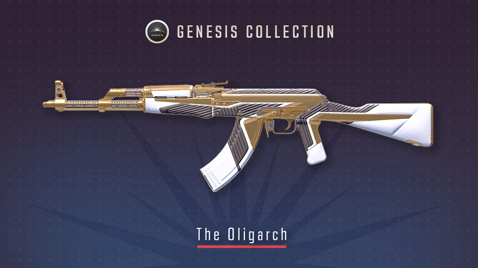 It’s the official poster for the CS2 skin AK-47 | The Oligarch. It’s part of the Genesis Collection in Counter-Strike.