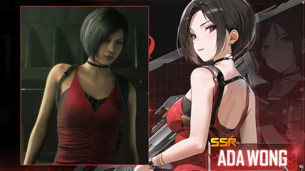 Ada Wong in Resident Evil compared to her SSR NIKKE in Goddess of Victory: NIKKE