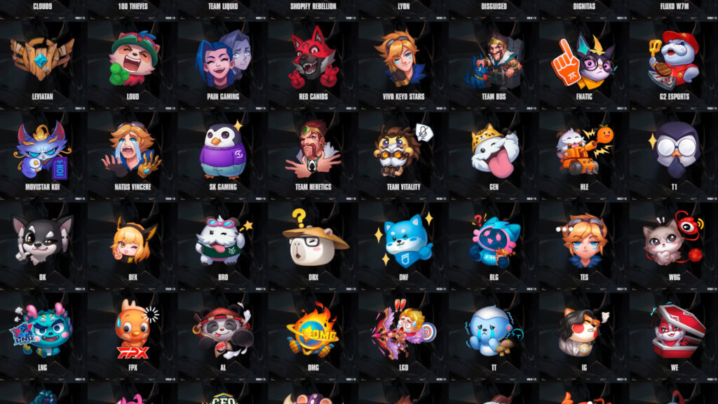 How to collect every 2025 League of Legends team emote