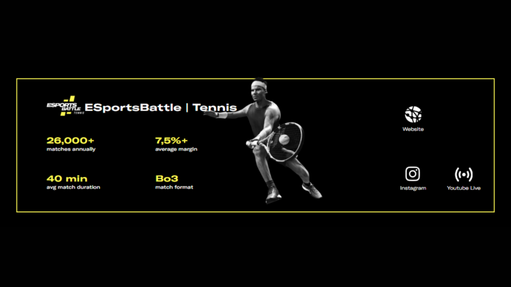 BETER's ESportsBattle tournaments also involve  eTennis