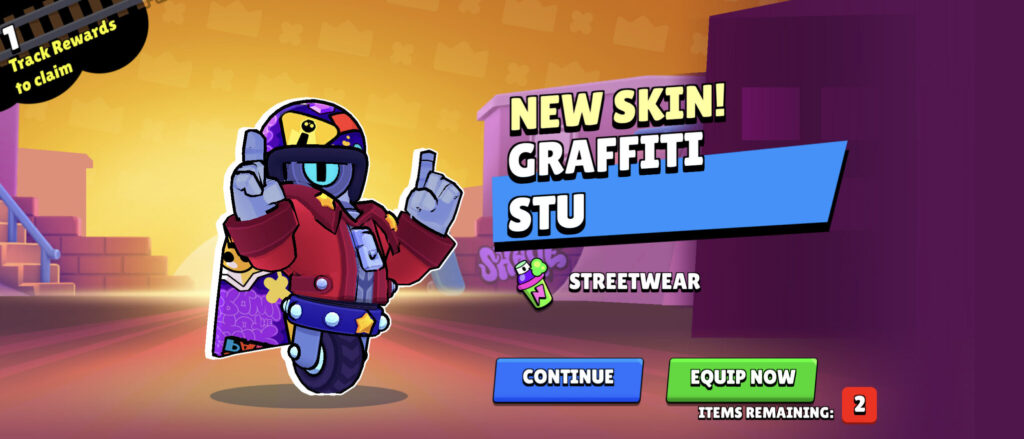 It's a screenshot from Brawl Stars: Graffiti Stu skin from the Subway Surfers event.