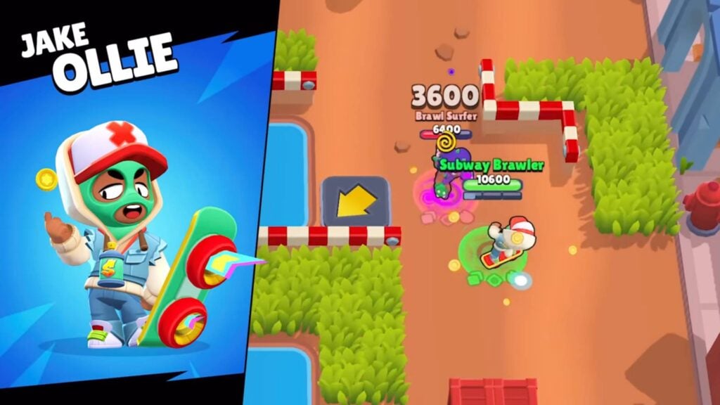 It's a screenshot from the Subway Surfers Brawl Talk: the skin Jake Ollie.